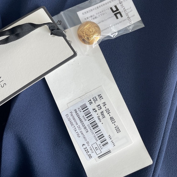 Elisabetta Franchi Essentials Women Pants Navy EU Size 42 - Picture 7 of 7